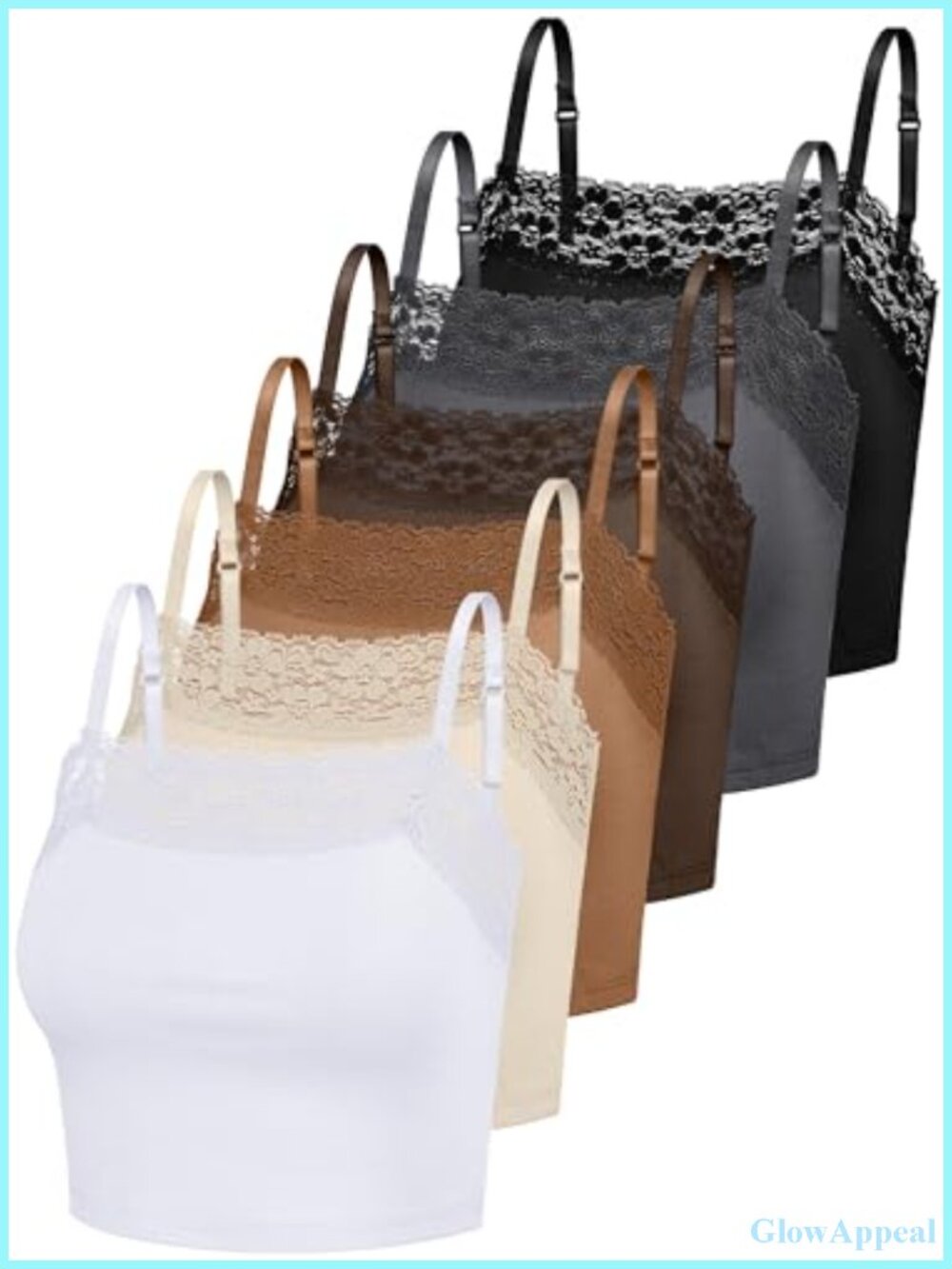 Lace Camisole Spaghetti Strap Tank Top Acrylic Women's Layering Top